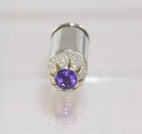 World's Most Expensive Bullets - 45 ACP amethyst and diamond hollow-point